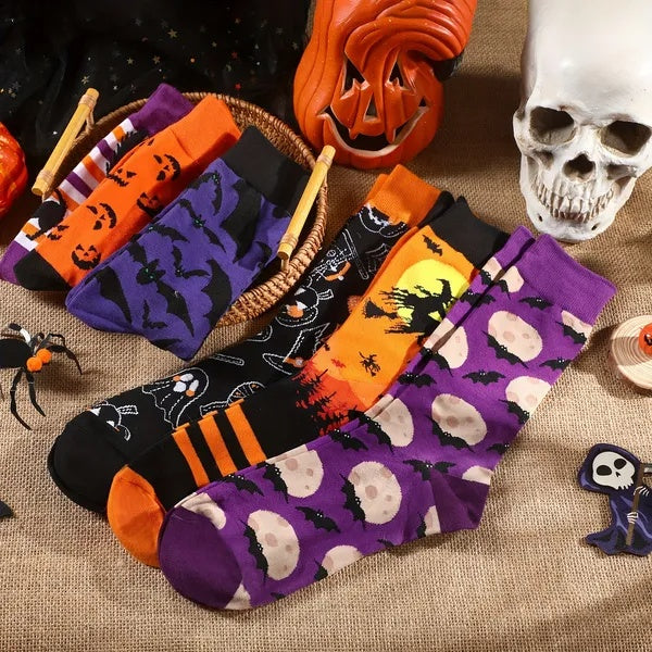6 Pairs Halloween Christmas Socks