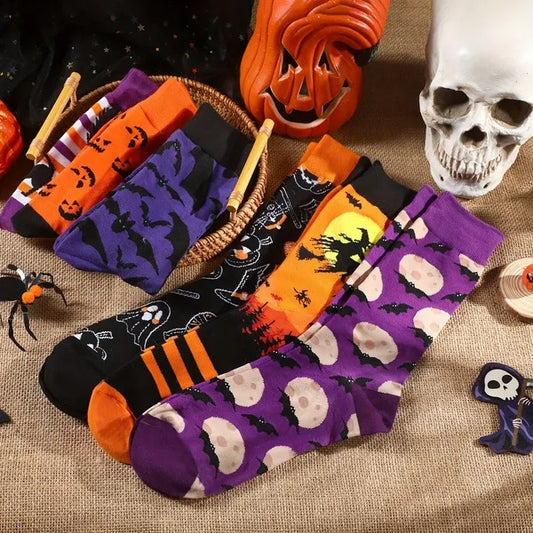 6 Pairs Halloween Christmas Socks